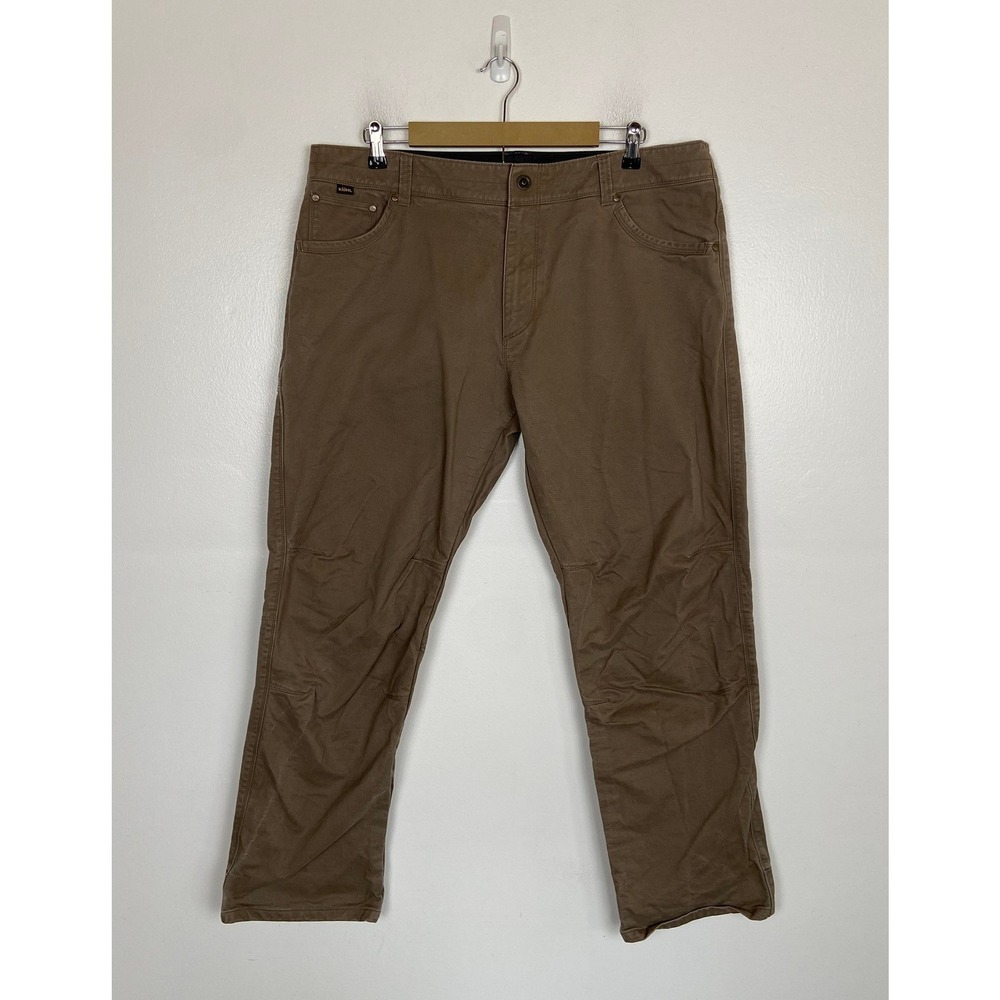 Kuhl Men's Pants Size 40X31 Brown Articulated Knees Flex Vented Crotch Carpenter